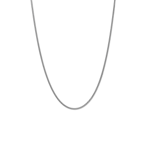 Simple Curb Chain Necklace - Sterling Silver