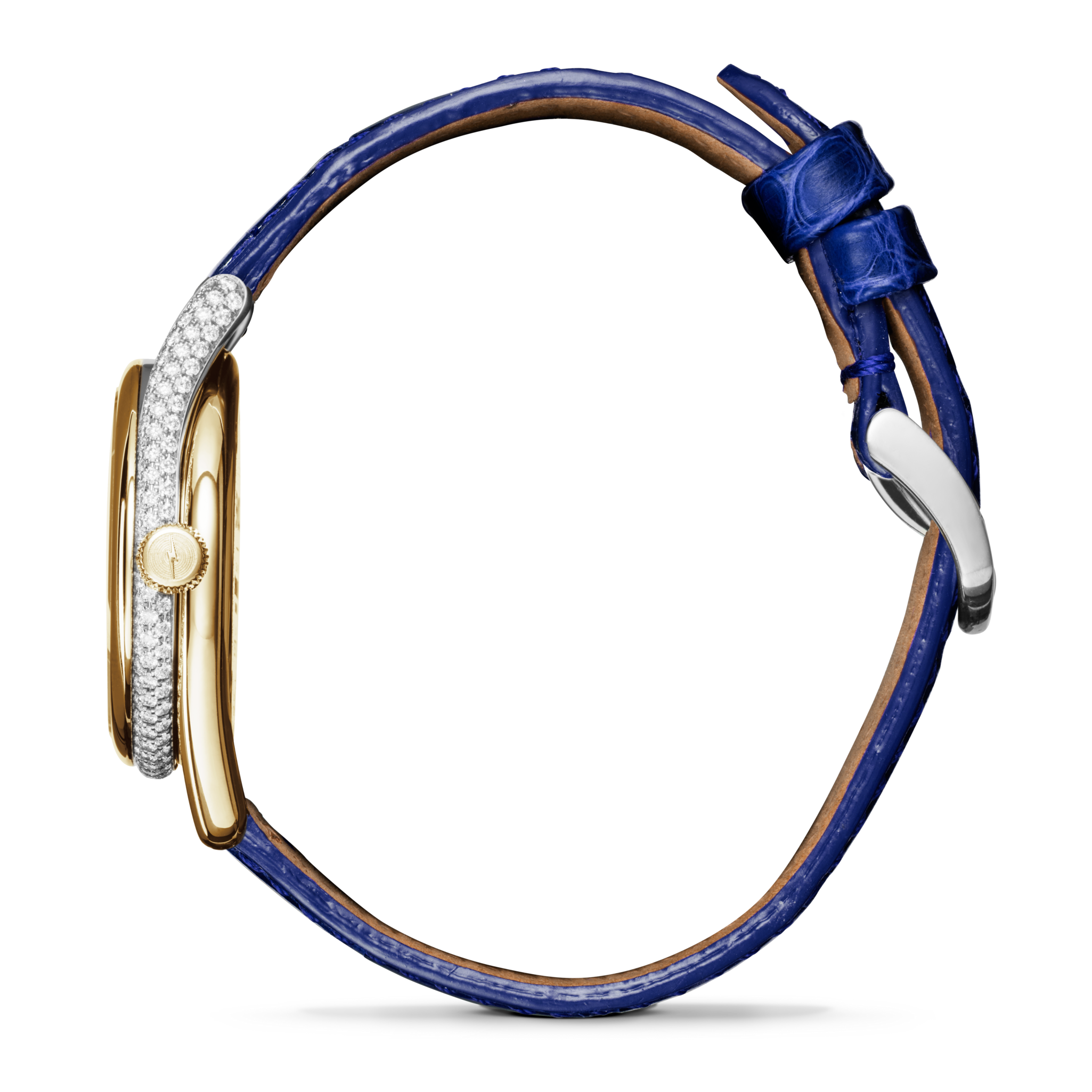 Diamond Derby Watch - Sapphire Alligator Strap - Image 4