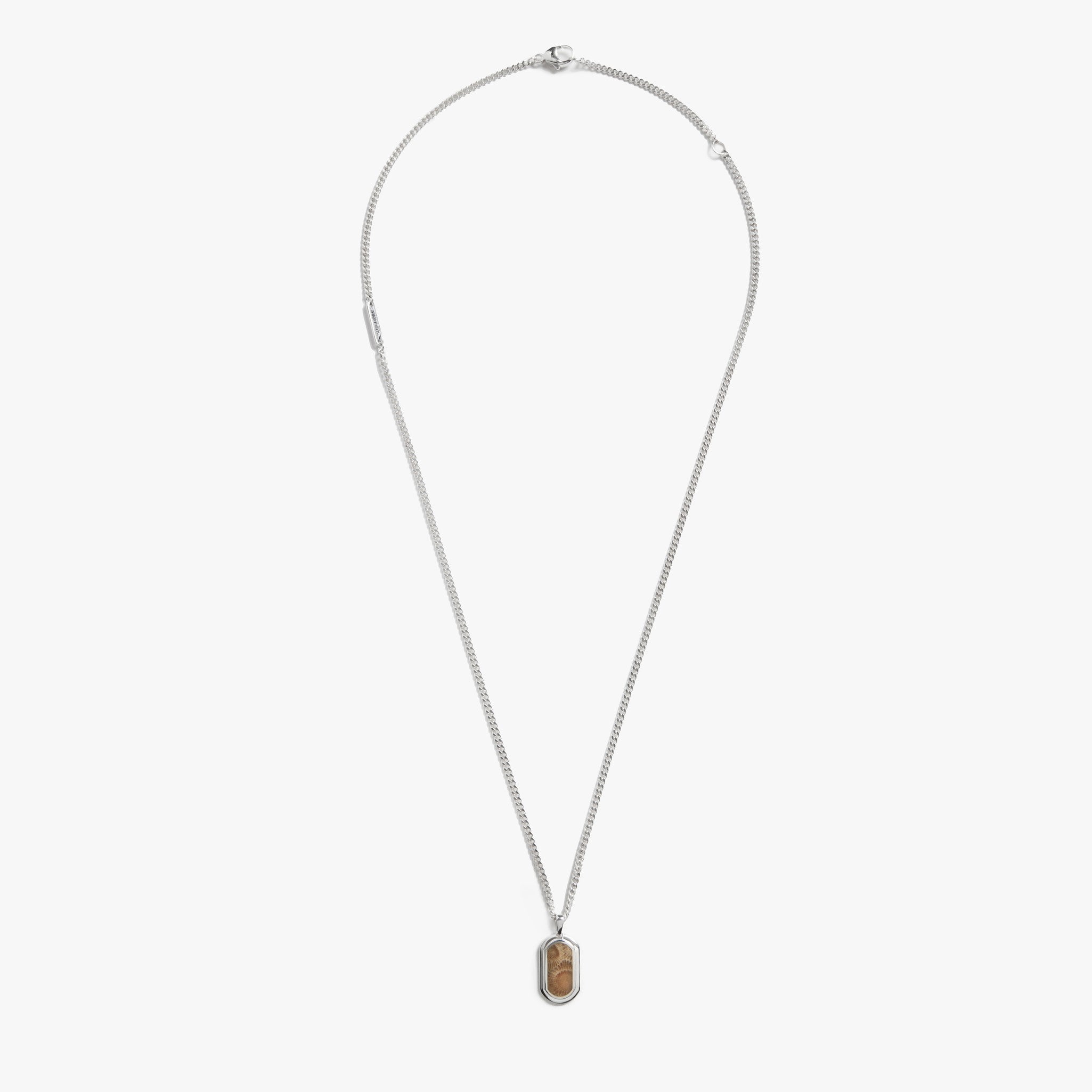 21mm Petoskey Tag Necklace - Sterling Silver - Image 3