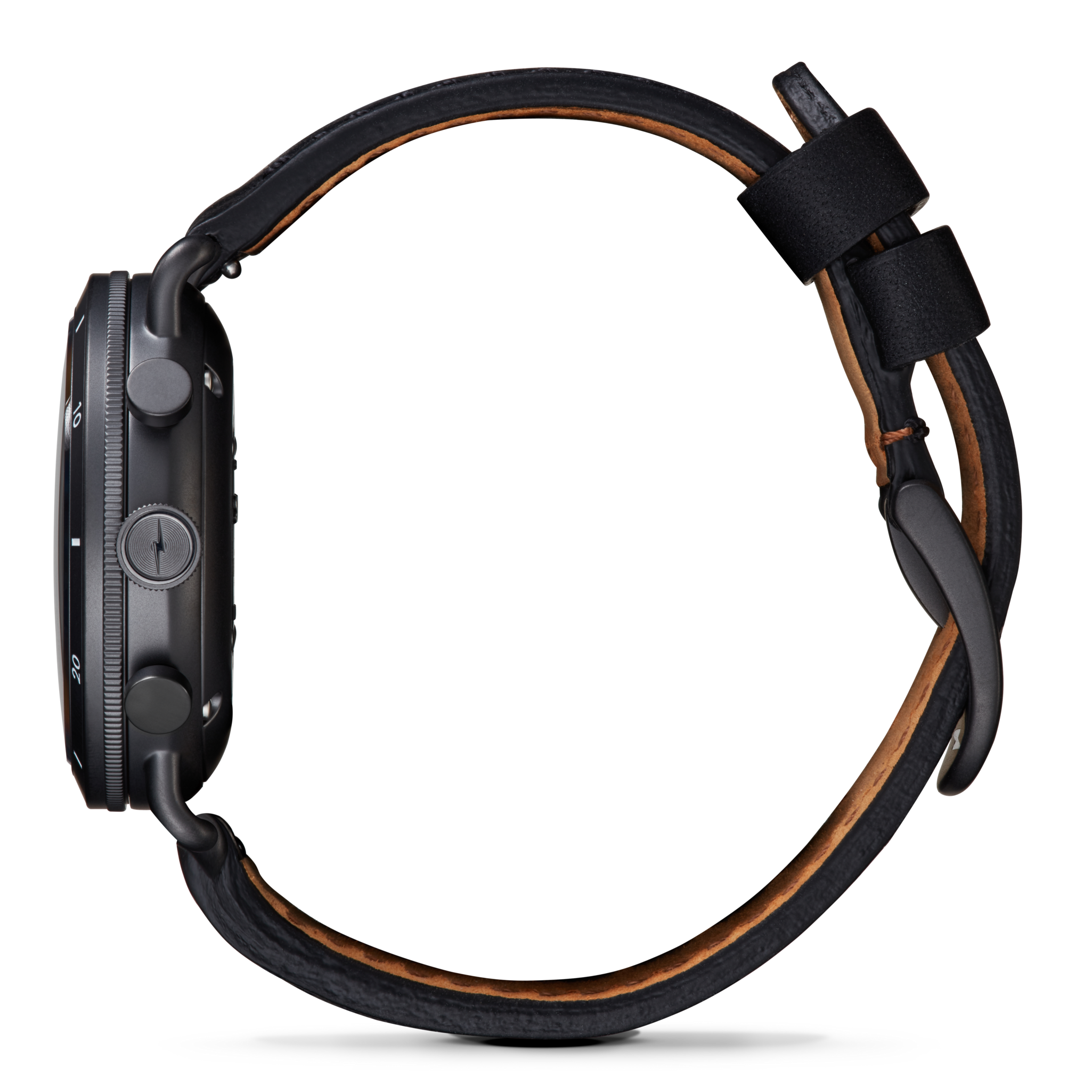 Canfield Sport Chronograph Watch - Black Leather Strap - Image 4