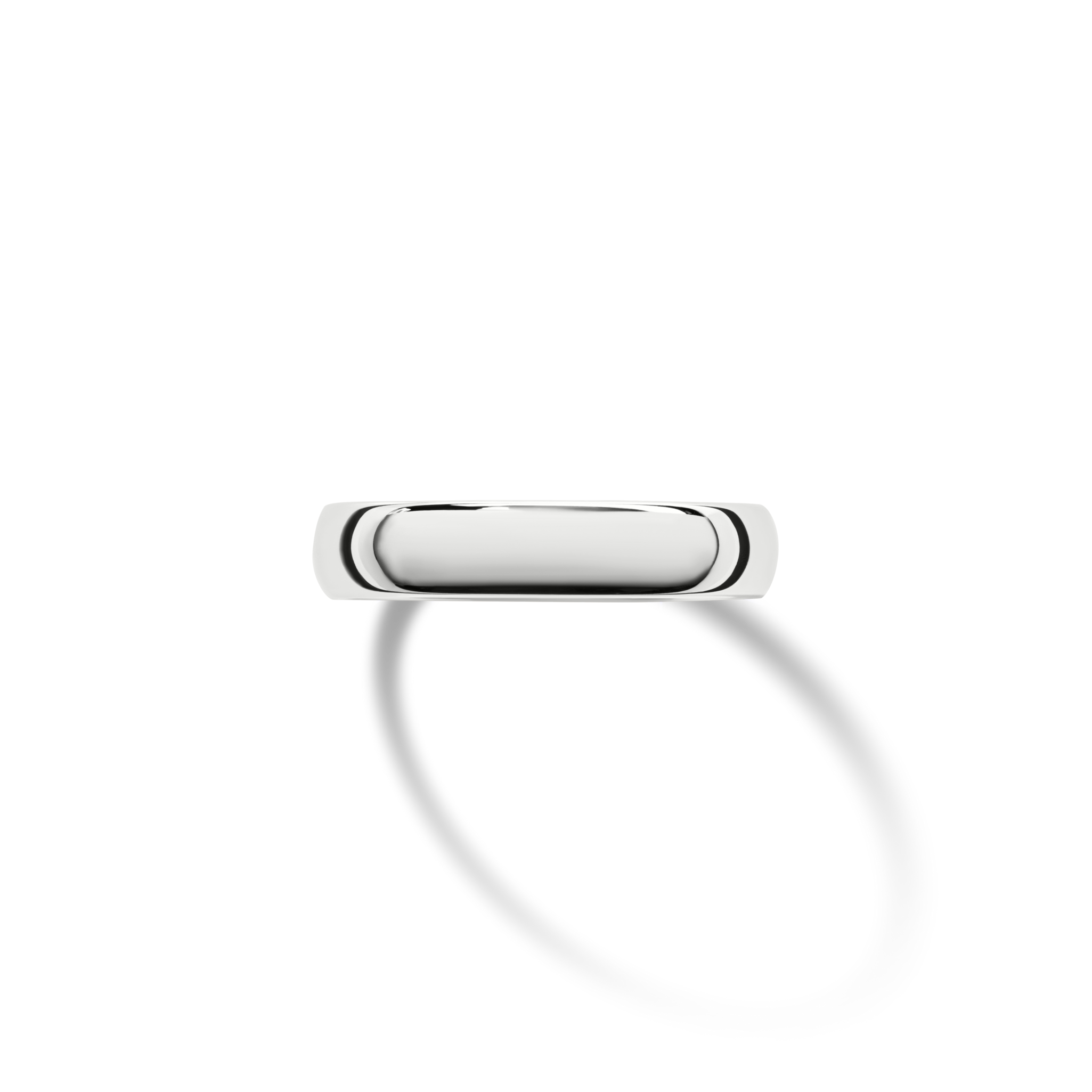 4mm Round White Gold Band - Image 3