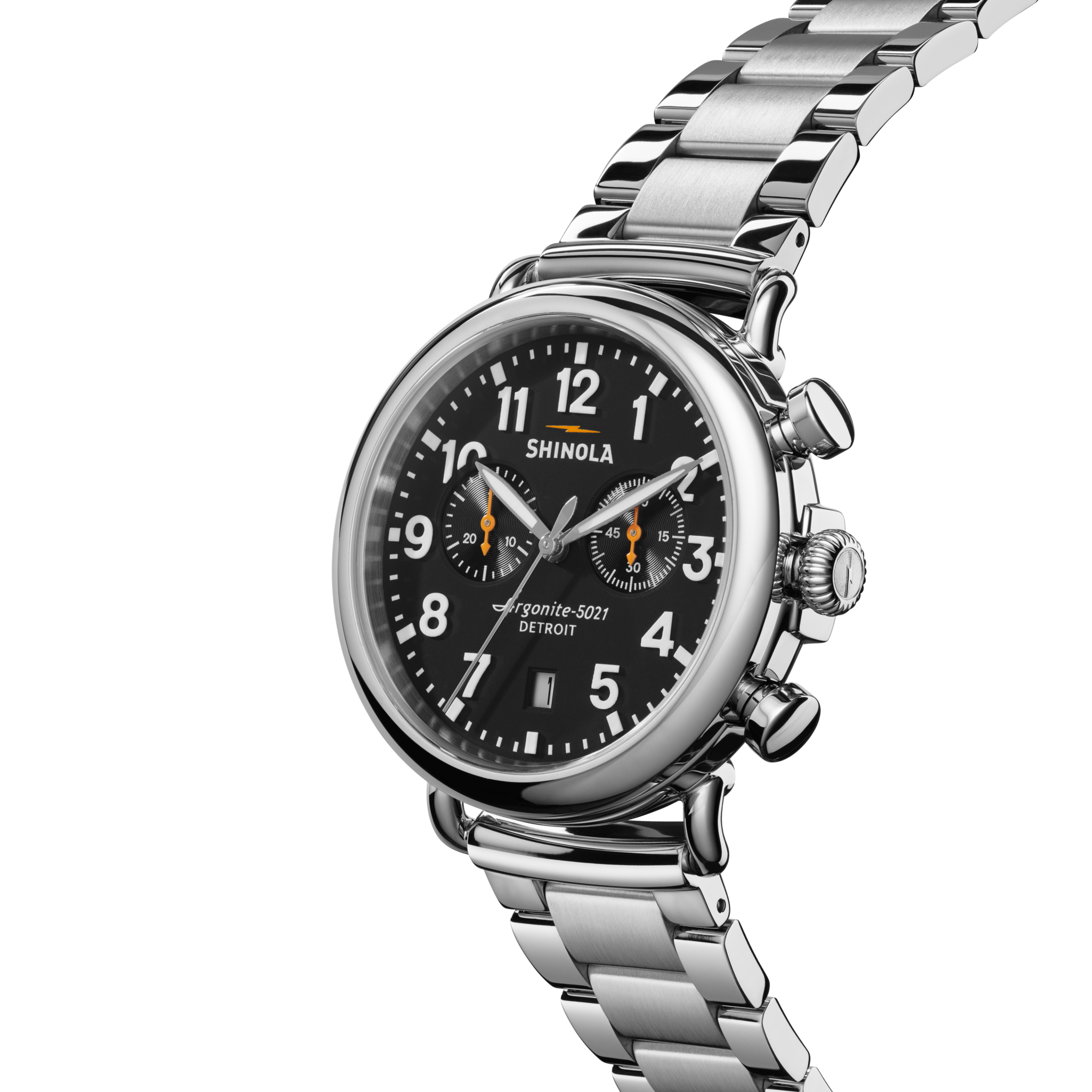 Runwell Chronograph Watch - Black - Image 3