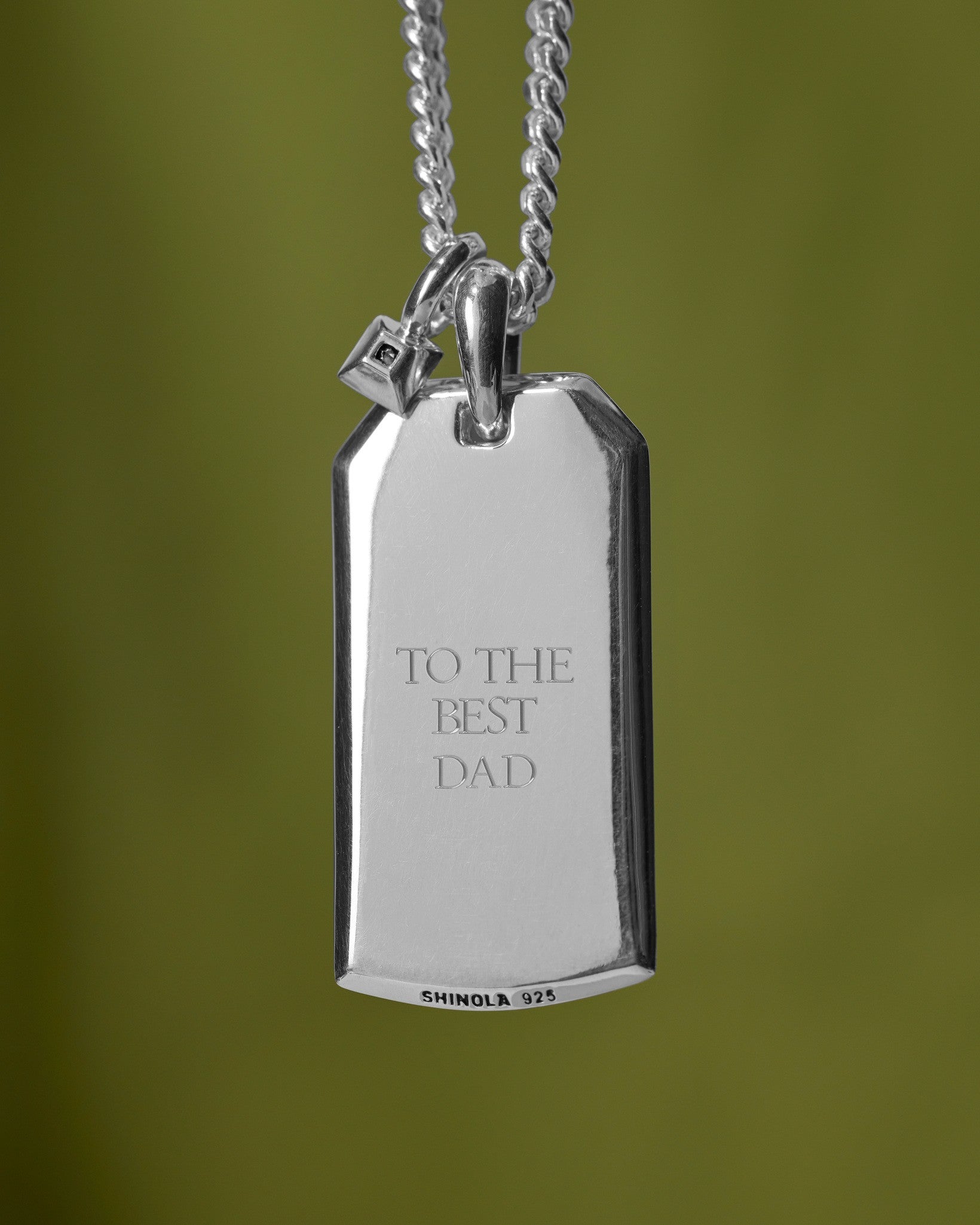 Ribbed Tag Necklace - Image 4