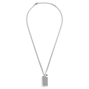 Ribbed Tag Necklace