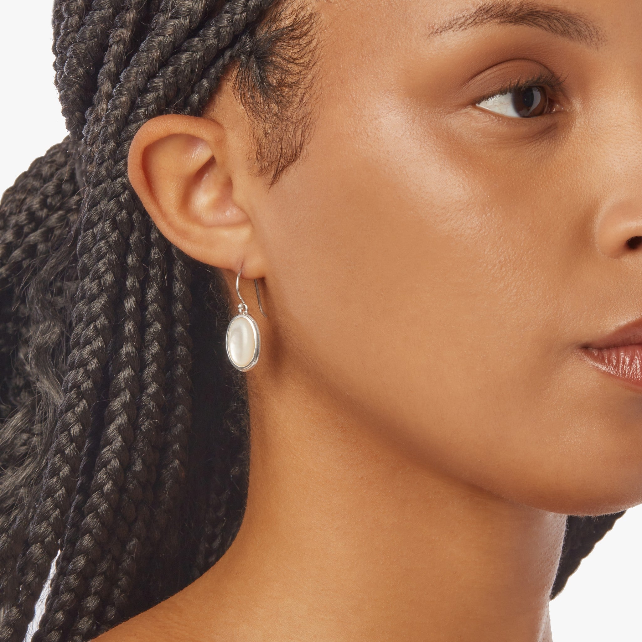 Heirloom Mother Of Pearl Drop Earrings - Sterling Silver - Image 2